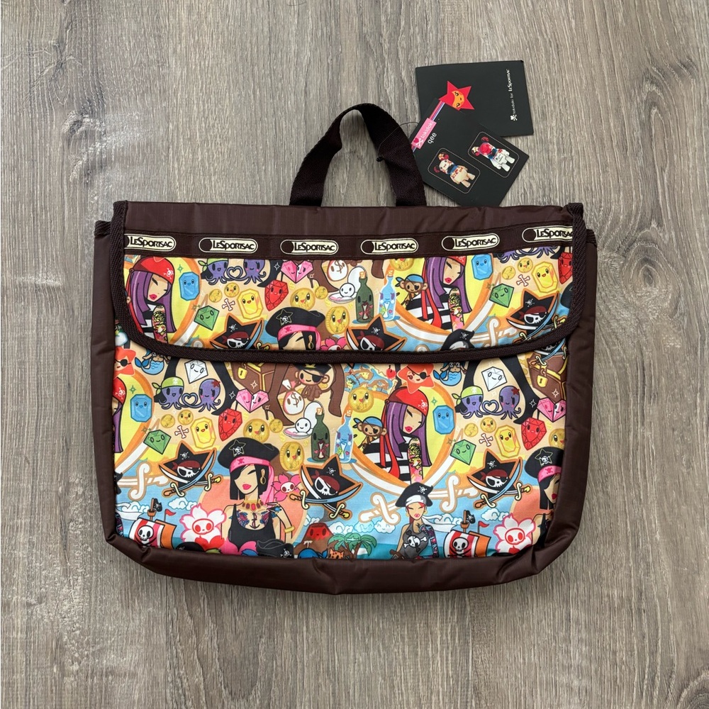 NWT Vintage Tokidoki x LeSportSac Pirata Pirate Messenger Laptop Case Bag